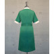 Dress - Zippered -  Green