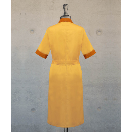 Dress - Zippered -  Light Mustard