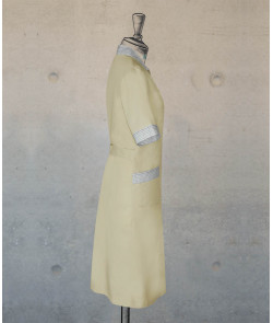 Dress - Zippered -  Muted Yellow