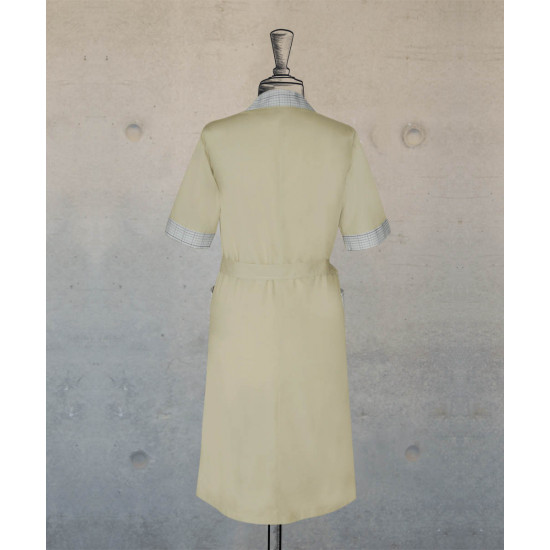 Dress - Zippered -  Muted Yellow