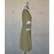 Dress - Zippered -  Olive