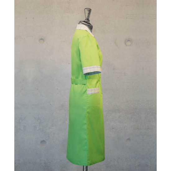 Dress - Zippered -  Lime