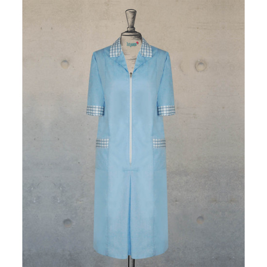 Dress -Zippered - Sky Blue