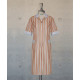 Dress - Zippered - Terracotta stripes