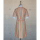 Dress - Zippered - Terracotta stripes