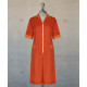 Dress - Zippered -  Terracotta