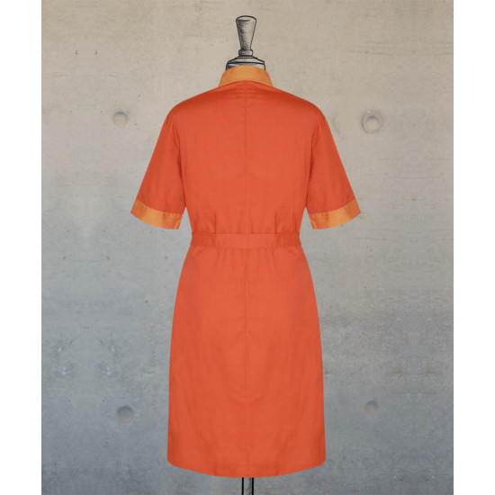 Dress - Zippered -  Terracotta