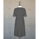 Dress With Round Collar  - Dark Grey