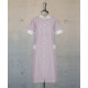 Dress With Round Collar  - Lilac Pinstripes