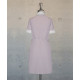 Dress With Round Collar  - Lilac Pinstripes