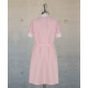 Dress With Round Collar  - Pink Pinstripes