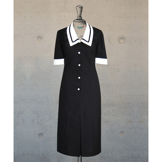 Dress With Chelsea Collar - Black