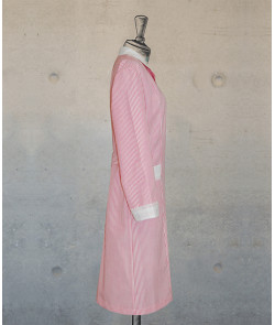 Dress - Pink-White Stripes - Long Sleeves
