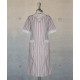 Dress - Zippered -  Pink-Red Stripes