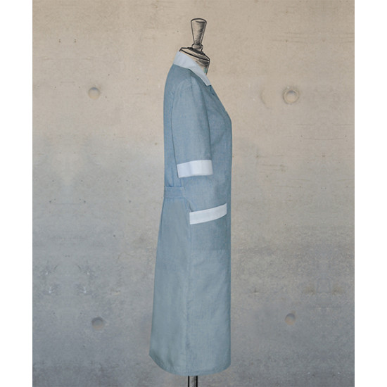 Dress - Zippered -  Light Grey