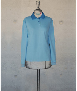 Female Polo Shirt In Sky Blue