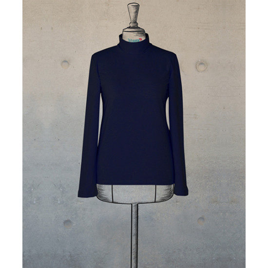 Female Turtleneck Top In Navy