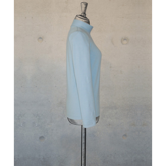 Female Turtleneck Top In Sky Blue